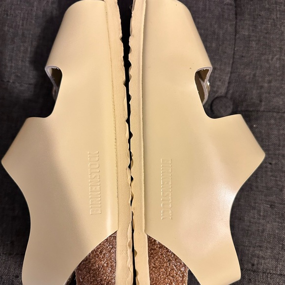 Birkenstock Milano Big Buckle High-Shine Sandals in Butter - worn once! - Picture 9 of 12